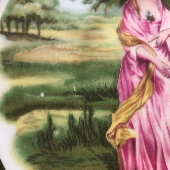 Regency Bone China Love Story Tea Cup and Saucer Green Border Love Story England - Picture 9 of 12